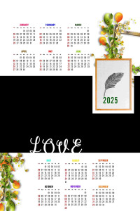 2025 Calendar Template - Minimalist Design (PSD)