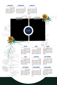 2025 Calendar Template - Minimalist Design (PSD)
