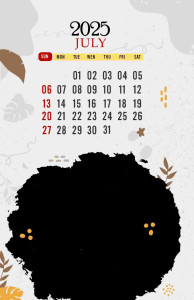 2025 Calendar Template - Minimalist Design (PSD)