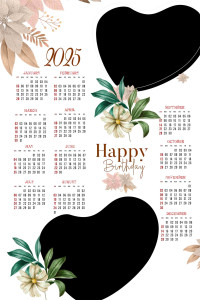 2025 Calendar Template - Minimalist Design (PSD)
