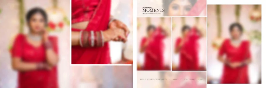 12x36 Half Saree Event Album Design - PSD Collection (2025 Edition)