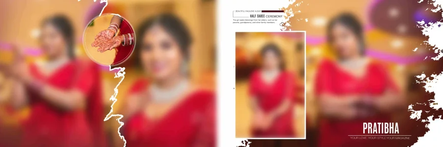 12x36 Half Saree Event Album Design - PSD Collection (2025 Edition)