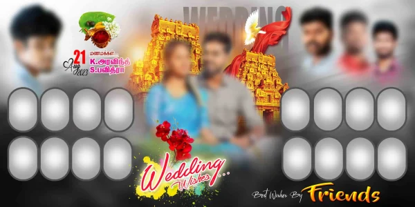 Tamil Wedding Flex Design PSD – July 2025 Collection