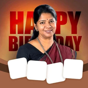 DMK Kanimozhi birthday flex design PSD banner 14