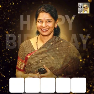 DMK Kanimozhi birthday flex design PSD banner 4