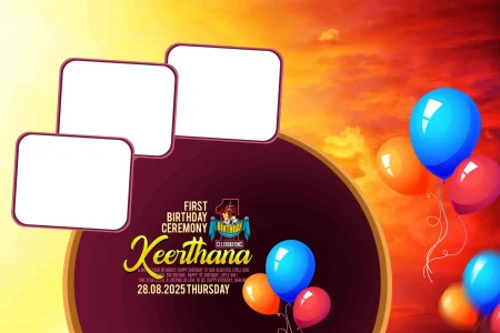 Kids birthday flex banner template Photoshop