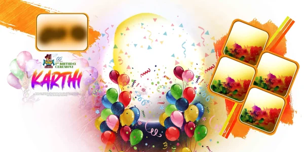 Birthday flex banner design PSD January 2026 colorful layout