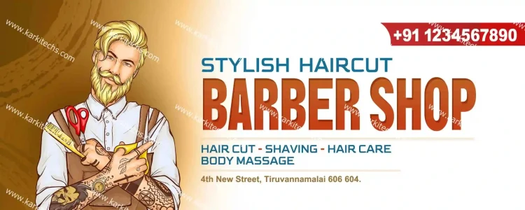 Saloon Shop Flex Design PSD