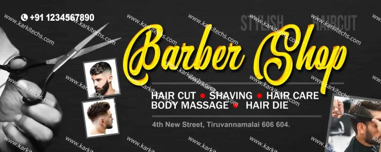 Saloon Shop Flex Design PSD
