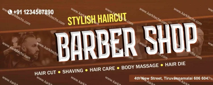 Saloon Shop Flex Design PSD