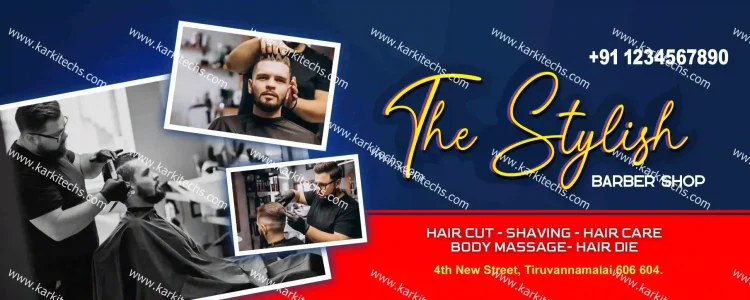 Saloon Shop Flex Design PSD