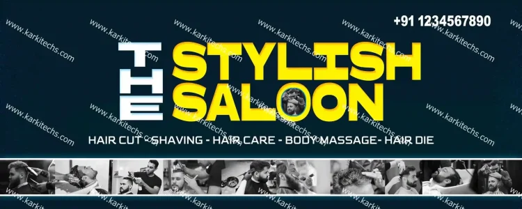 Saloon Shop Flex Design PSD