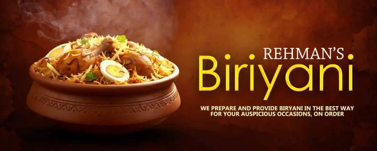 Biriyani shop board flex design PSD