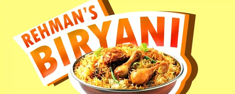 Biriyani shop board flex design PSD