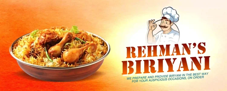 Biriyani shop board flex design PSD