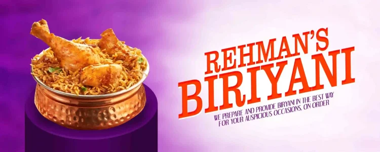 Biriyani shop board flex design PSD