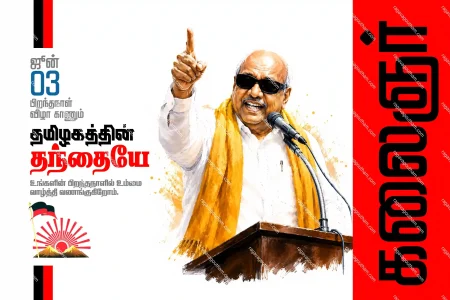 DMK Kalaignar Karunanidhi Birthday Flex