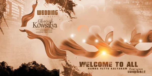 Madurai Style Engagement Ceremony Flex Banner PSD Design – Collection 8