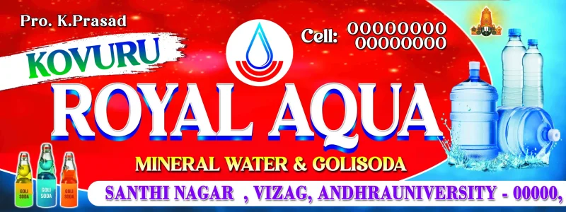 Telugu Retail Shop Board PSD Banner – Editable Business Signage Design